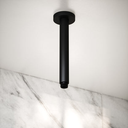 Ceiling Mount Shower Arm Matte Black 200mm