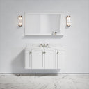 Charsley Carrara Marble Wall Mounted Vanity Unit (Primed White) 1200mm