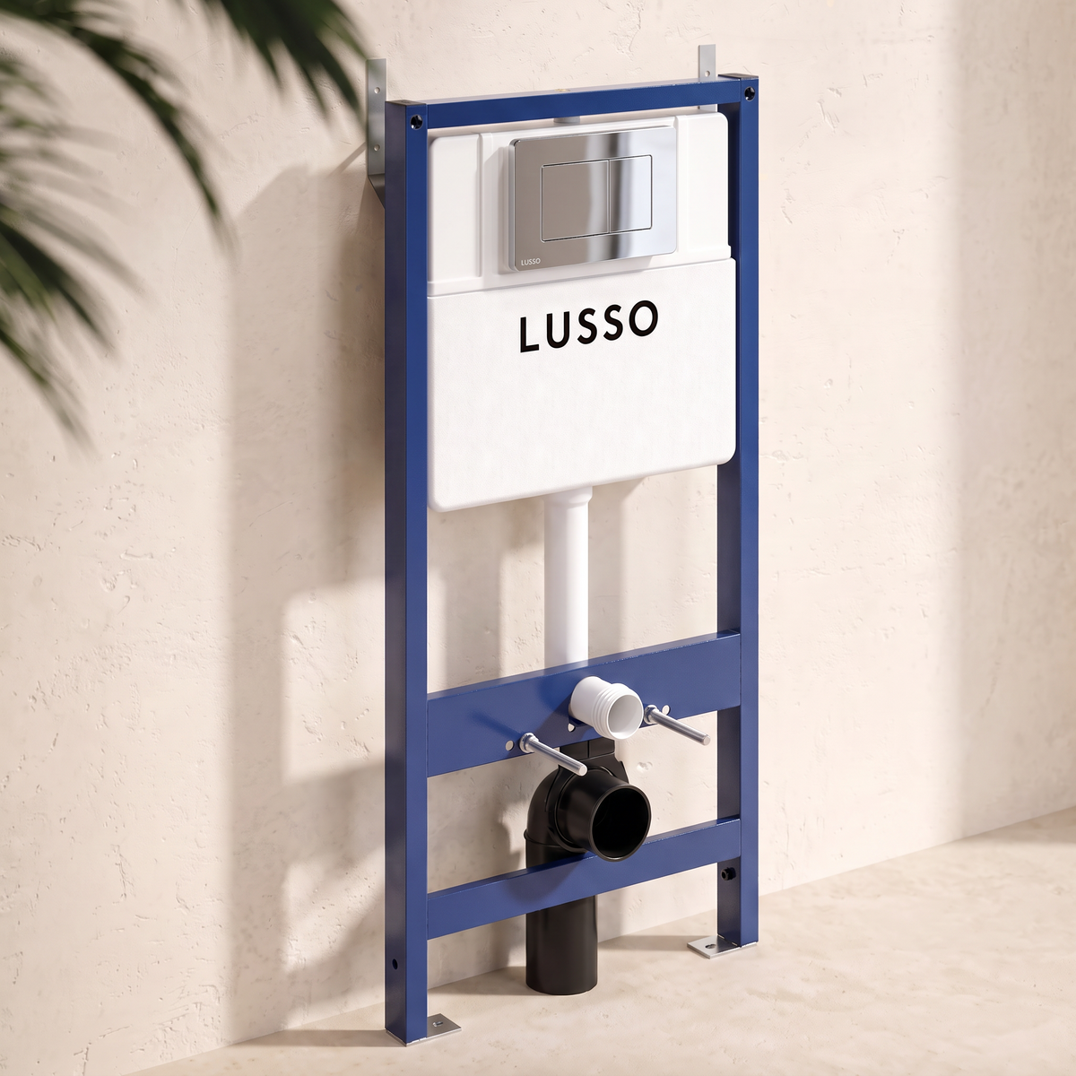 Senza Concealed Dual Flush Cistern & Frame with Flush Plate