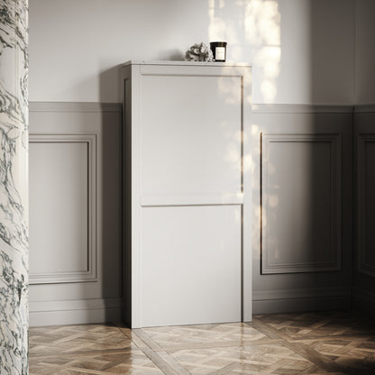 Berkeley Traditional Back to Wall Rimless Toilet with Concealed Cistern, Matte Stone Claridge Housing and Polished Nickel Flush Plate