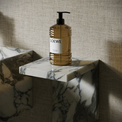Colonna Arabescato Marble Pedestal Shelf