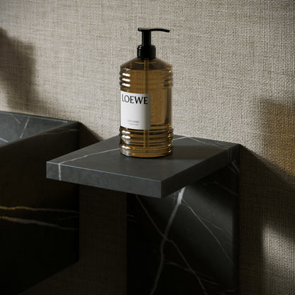 Colonna Pietra Grey Marble Pedestal Shelf