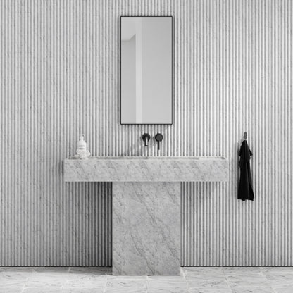 Concerto Carrara Marble Pedestal Basin 1200mm