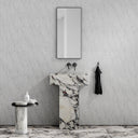 Concerto Calacatta Viola Marble Pedestal Basin 600mm