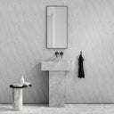 Concerto Carrara Marble Pedestal Basin 600mm