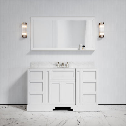 Eaton Carrara Marble Floorstanding Vanity Unit (Primed White) 1400mm