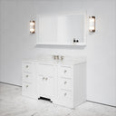 Eaton Carrara Marble Floorstanding Vanity Unit (Primed White) 1400mm