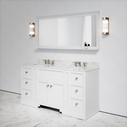 Eaton Carrara Marble Floorstanding Vanity Unit (Primed White) 1600mm