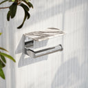 Deka Chrome Toilet Roll Holder with Shelf