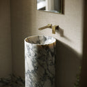 Designo Arabescato Marble Pedestal Basin 400mm
