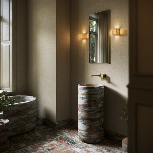 Designo Rosa Norwegian Marble Pedestal Basin 400mm