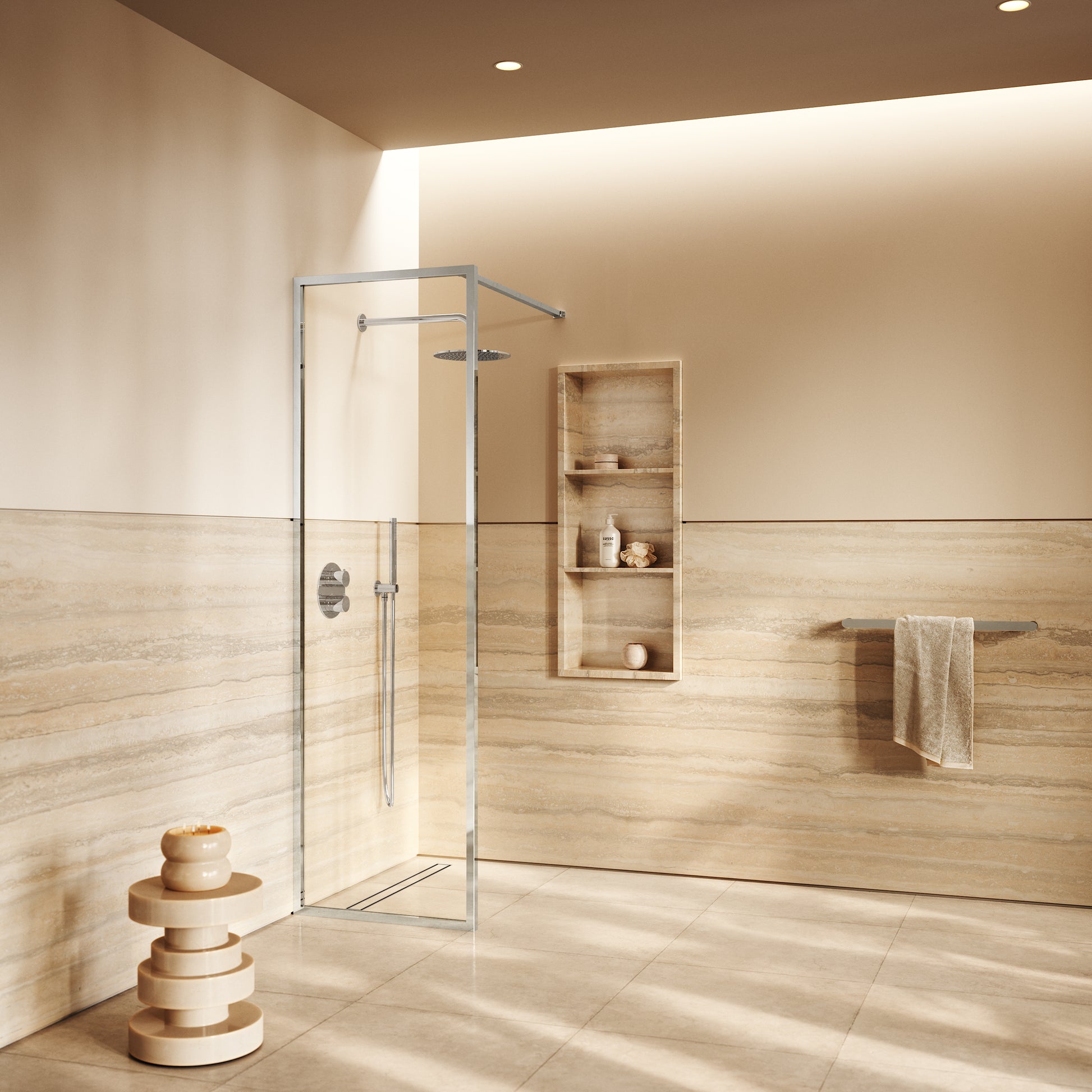 Designo Chrome Shower Screen (All sizes)