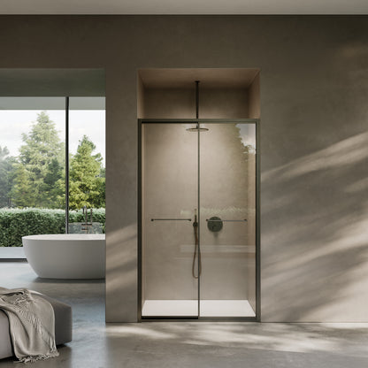 Dolce Brushed Bronze Sliding Door with Soft Close 1200mm