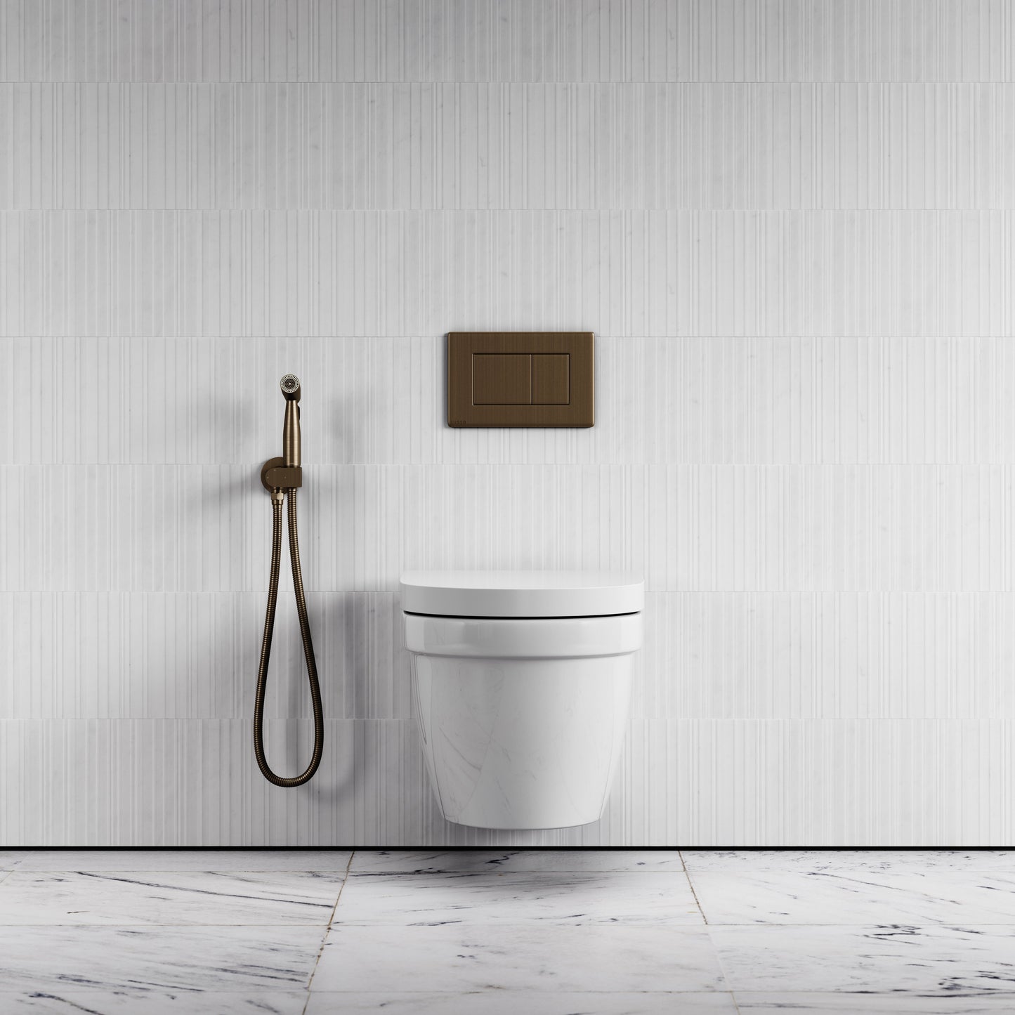 Lusso Brushed Bronze Temperature Control Douche Shower Spray Kit