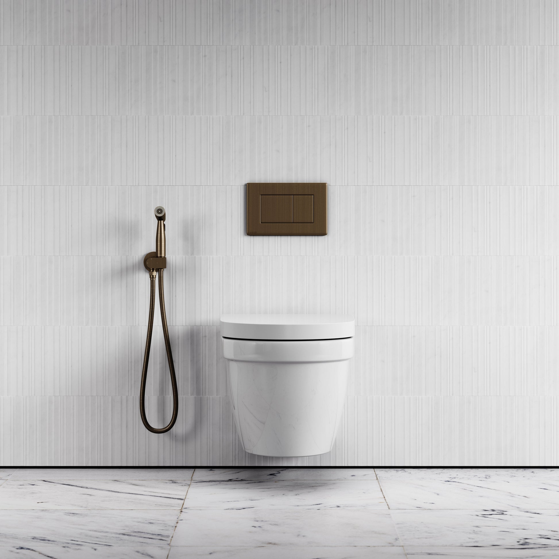 Lusso Brushed Bronze Temperature Control Douche Shower Spray Kit