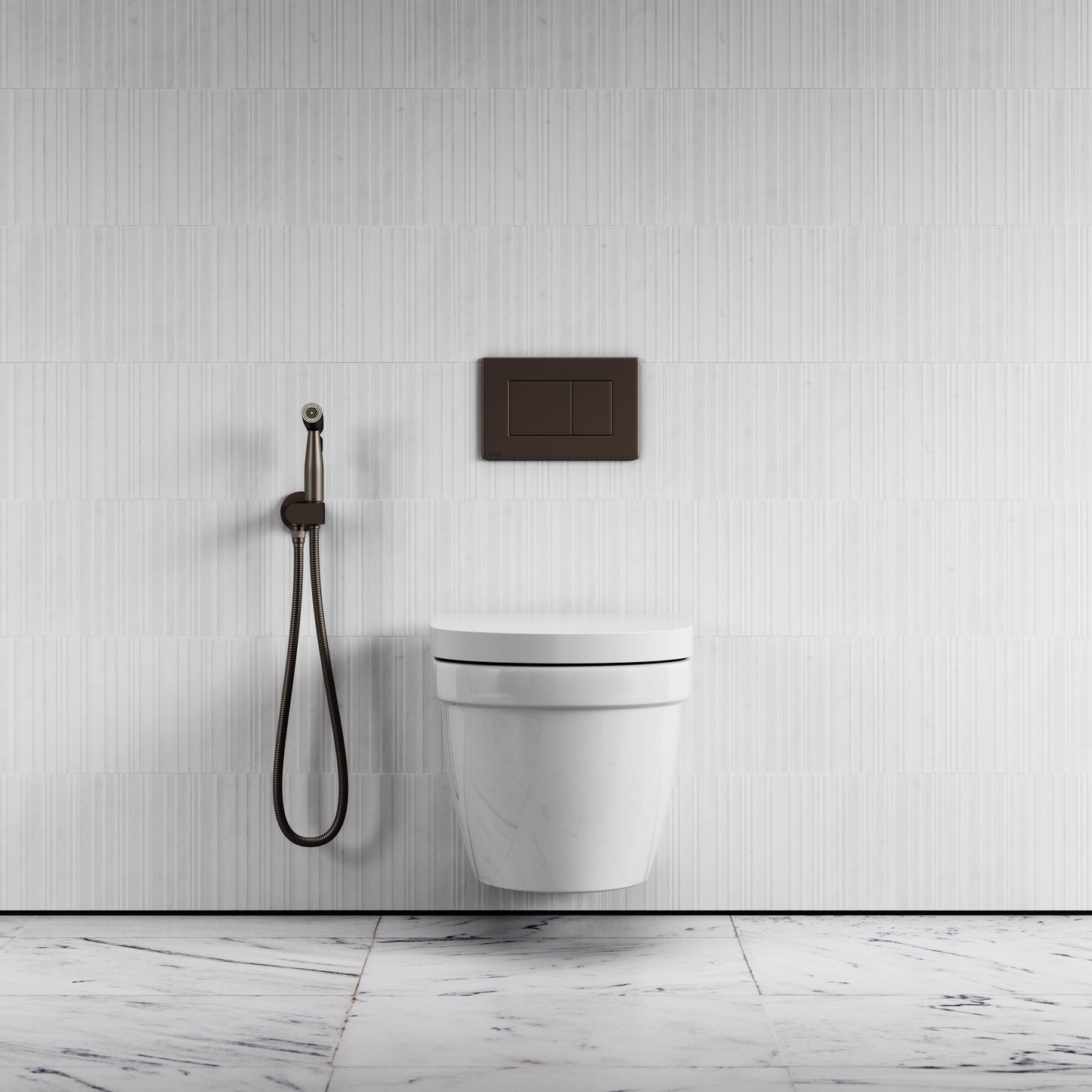 Lusso Deep Bronze Temperature Control Douche Shower Spray Kit