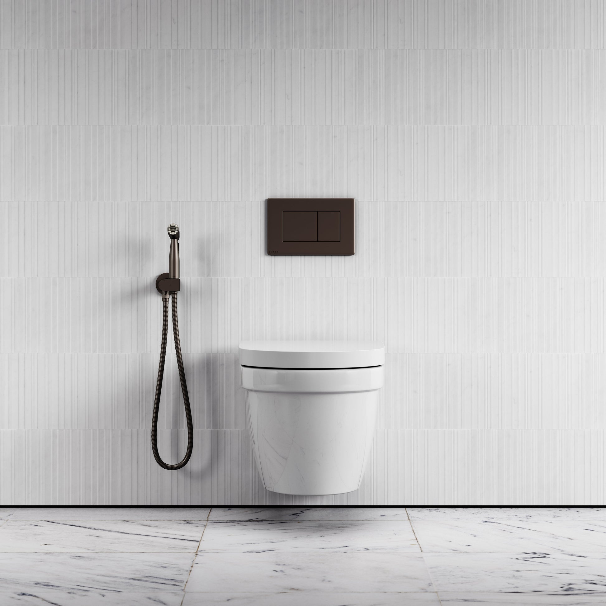Lusso Deep Bronze Temperature Control Douche Shower Spray Kit