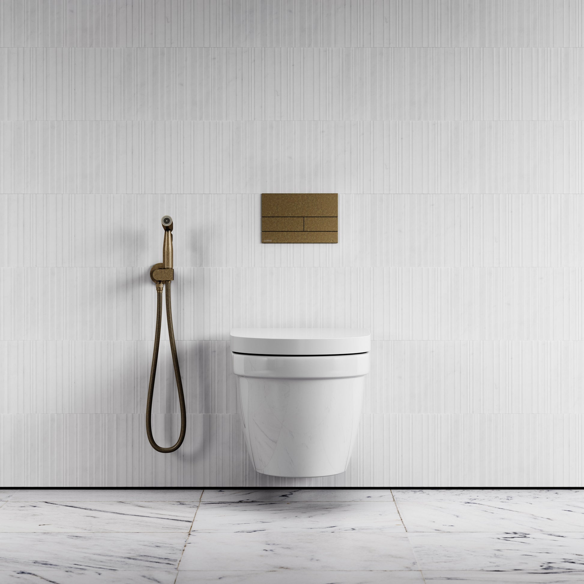 Lusso Aged Bronze Temperature Control Douche Shower Spray Kit