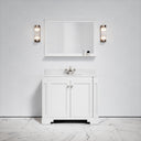 Eaton Carrara Marble Floorstanding Vanity Unit (Primed White) 1000mm