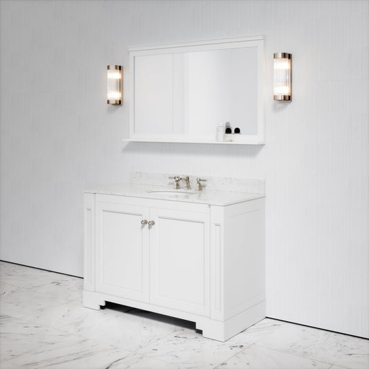 Eaton Carrara Marble Floorstanding Vanity Unit (Primed White) 1200mm