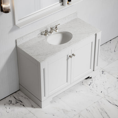 Eaton Carrara Marble Floorstanding Vanity Unit (Primed White) 1200mm