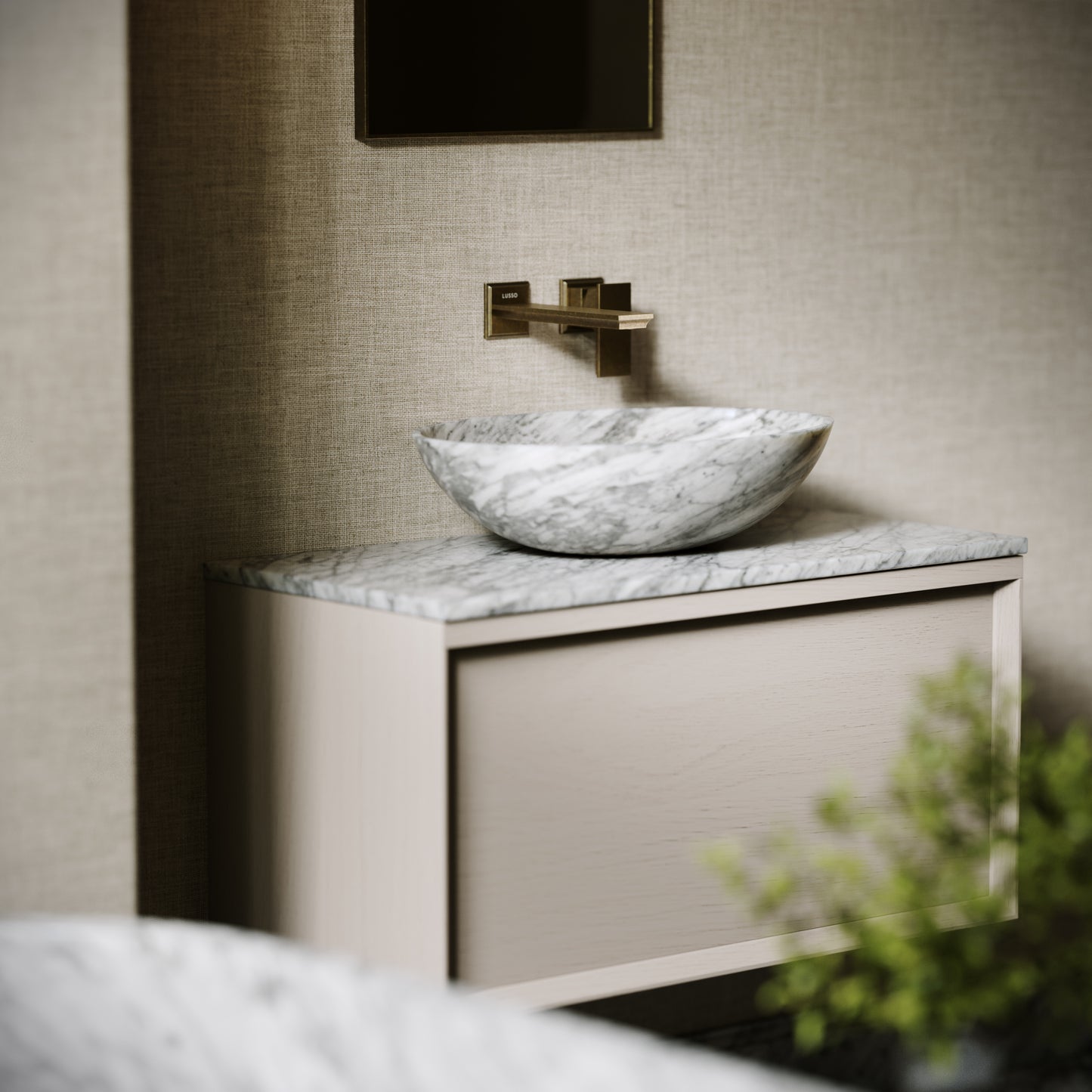 Elegance Carrara Marble Countertop Basin 500mm