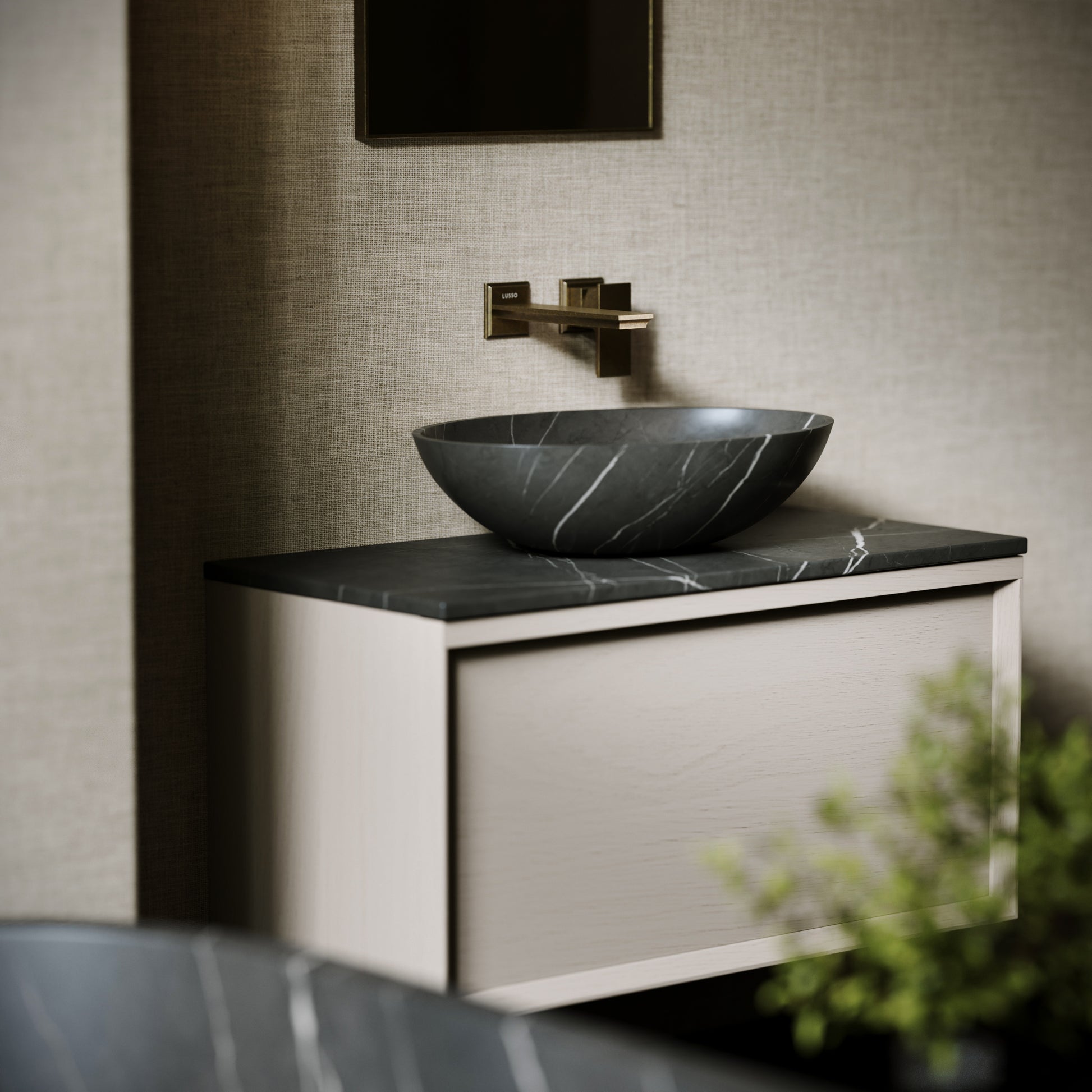 Elegance Pietra Grey Marble Countertop Basin 500mm