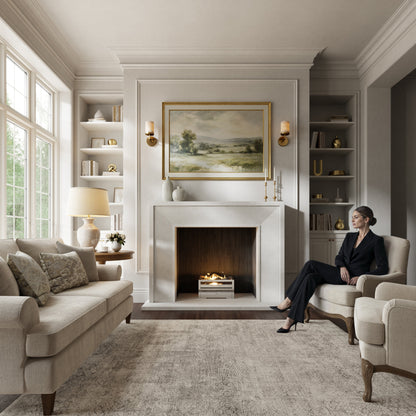 Beaumont Beige Limestone Honed Marble Fireplace 1600mm