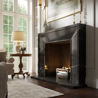 Beaumont Pietra Grey Honed Marble Fireplace 1600mm