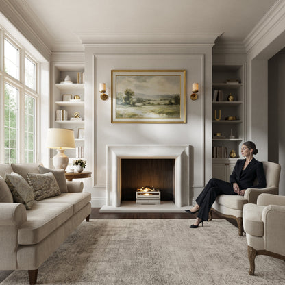 Carmina Beige Limestone Honed Marble Fireplace 1500mm