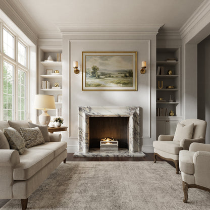 Carmina Calacatta Viola Honed Marble Fireplace 1500mm