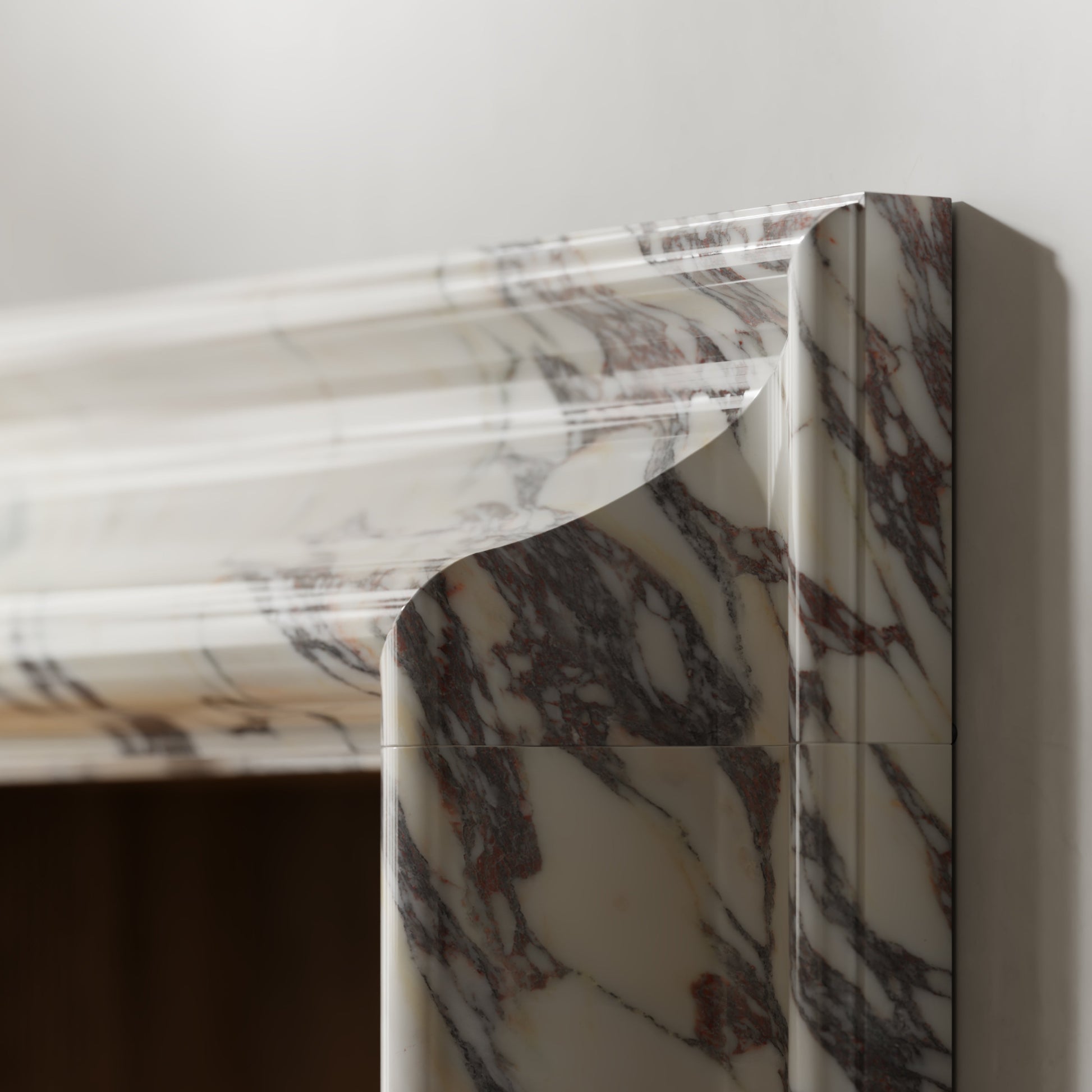 Carmina Calacatta Viola Honed Marble Fireplace 1500mm
