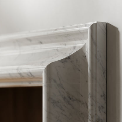 Carmina Carrara Honed Marble Fireplace 1500mm
