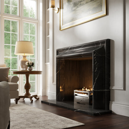 Carmina Pietra Grey Honed Marble Fireplace 1500mm