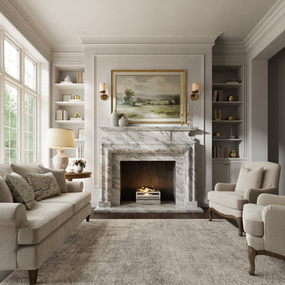 Carrington Arabescato Honed Marble Fireplace 1700mm