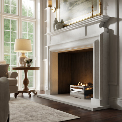 Carrington Beige Limestone Honed Marble Fireplace 1700mm