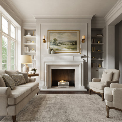 Carrington Beige Limestone Honed Marble Fireplace 1700mm