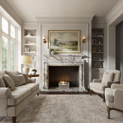 Carrington Calacatta Viola Honed Marble Fireplace 1700mm