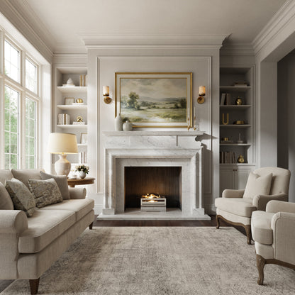 Carrington Carrara Honed Marble Fireplace 1700mm
