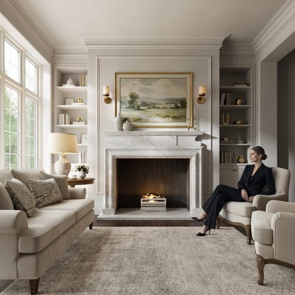 Carrington Carrara Honed Marble Fireplace 1700mm