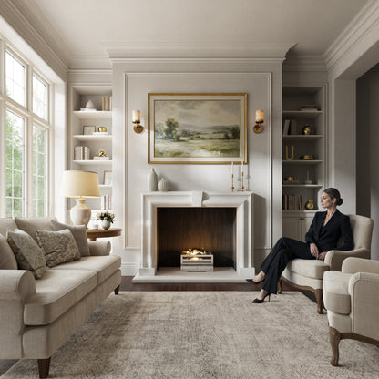 Chalis Beige Limestone Honed Marble Fireplace 1500mm