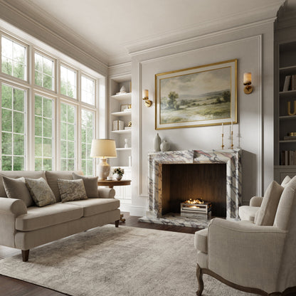 Chalis Calacatta Viola Honed Marble Fireplace 1500mm