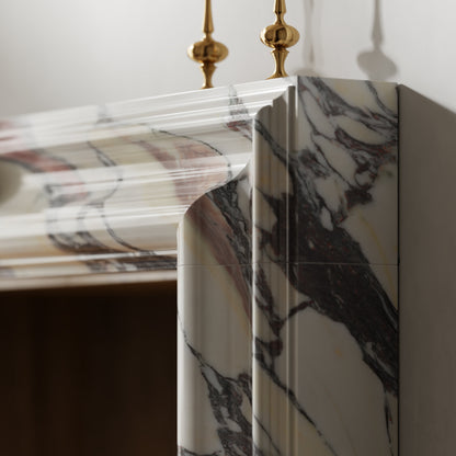Chalis Calacatta Viola Honed Marble Fireplace 1500mm