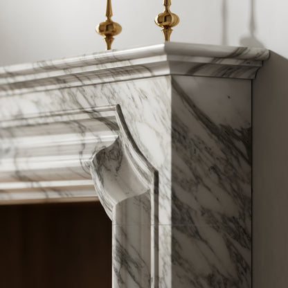 Chambord Arabescato Honed Marble Fireplace 1600mm
