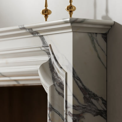 Chambord Calacatta Viola Honed Marble Fireplace 1600mm
