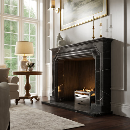 Chambord Pietra Grey Honed Marble Fireplace 1600mm