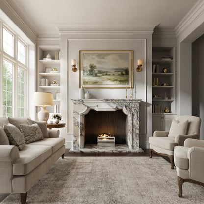 Chantilly Calacatta Viola Honed Marble Fireplace 1720mm