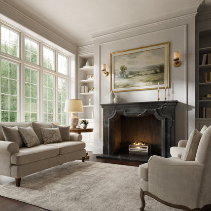 Chantilly Pietra Grey Honed Marble Fireplace 1720mm