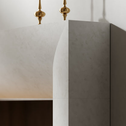 Clermont Beige Limestone Honed Marble Fireplace 1600mm