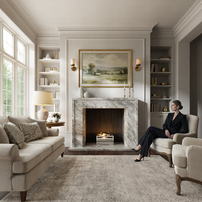 Collingham Arabescato Honed Marble Fireplace 1600mm